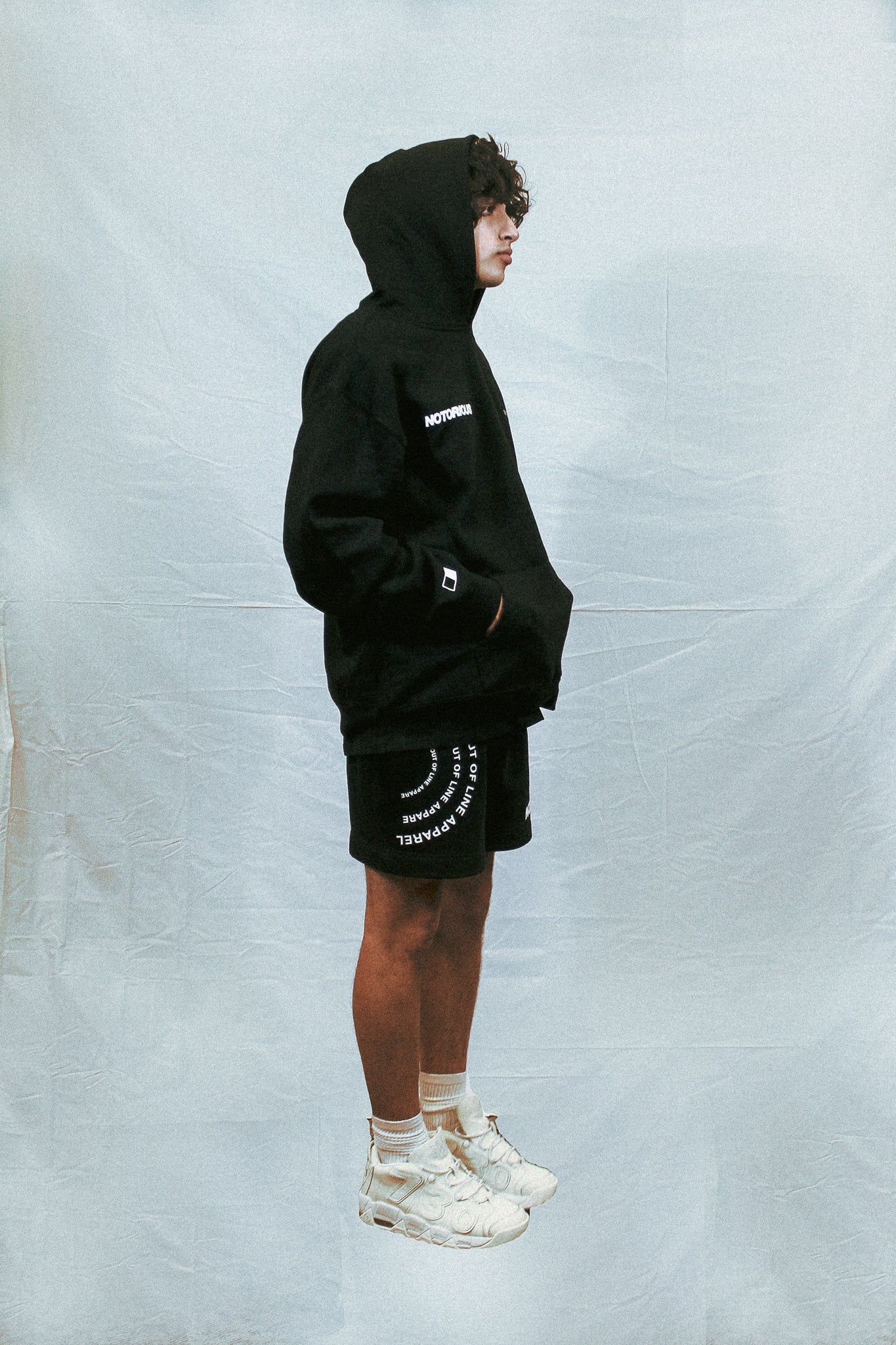 BLACK NOTORIOUS X OUT OF LINE APPAREL COLLAB SWEATSHORTS