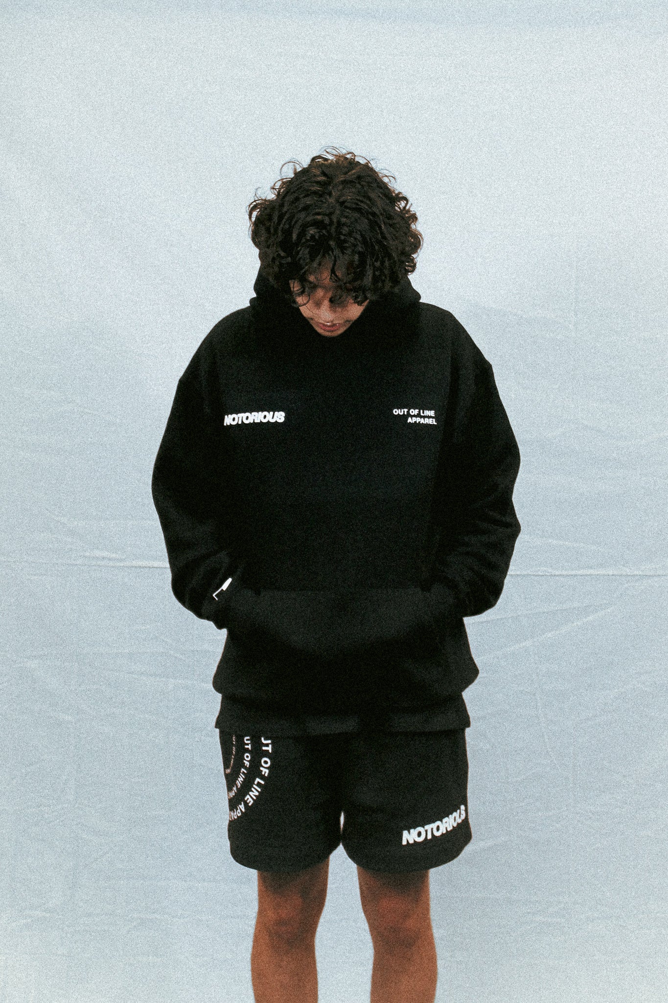 BLACK NOTORIOUS X OUT OF LINE APPAREL COLLAB SWEATSHORTS