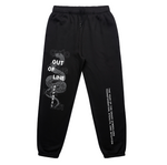 BLACK "LUNAR SNAKE" RELAX SWEATPANTS