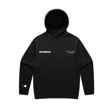 BLACK NOTORIOUS X OUT OF LINE APPAREL COLLAB HOODIE