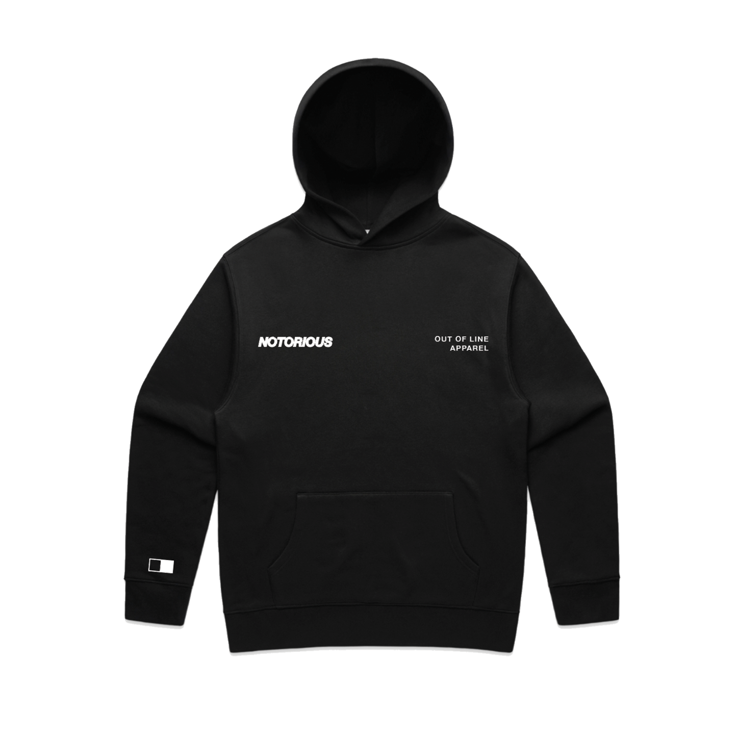 BLACK NOTORIOUS X OUT OF LINE APPAREL COLLAB HOODIE