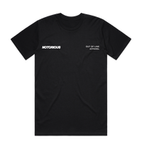 BLACK NOTORIOUS X OUT OF LINE APPAREL COLLAB TEE