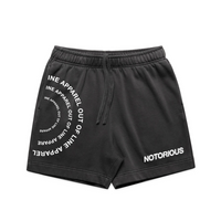 FADED BLACK NOTORIOUS X OUT OF LINE APPAREL COLLAB SWEATSHORTS